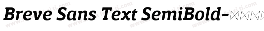 Breve Sans Text SemiBold字体转换